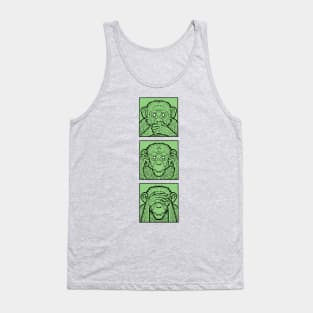 three green wise monkeys Tank Top